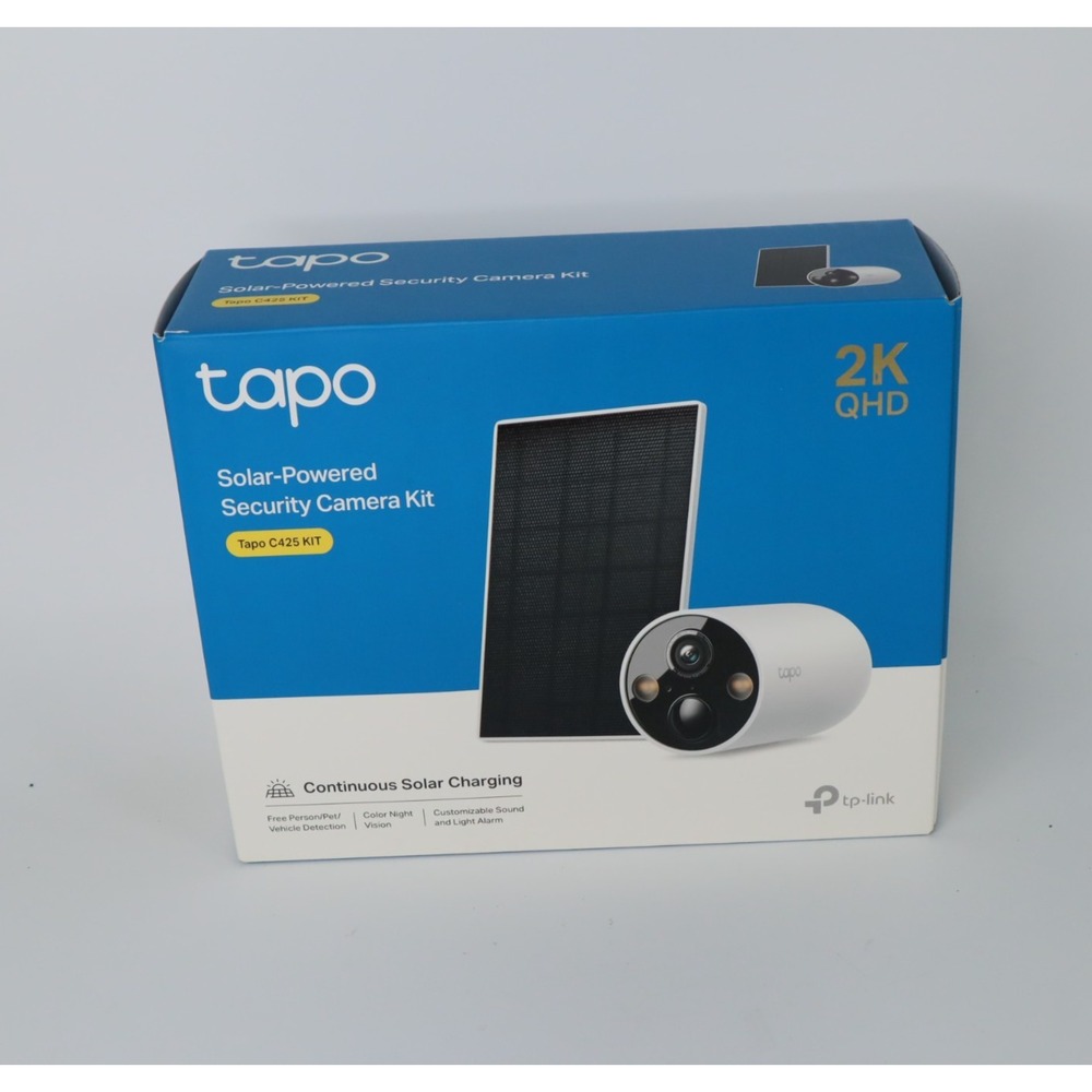 TP-LINK Tapo C425 Kit Solar-Powered Security Camera Kit 2K QHD NEW